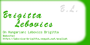 brigitta lebovics business card